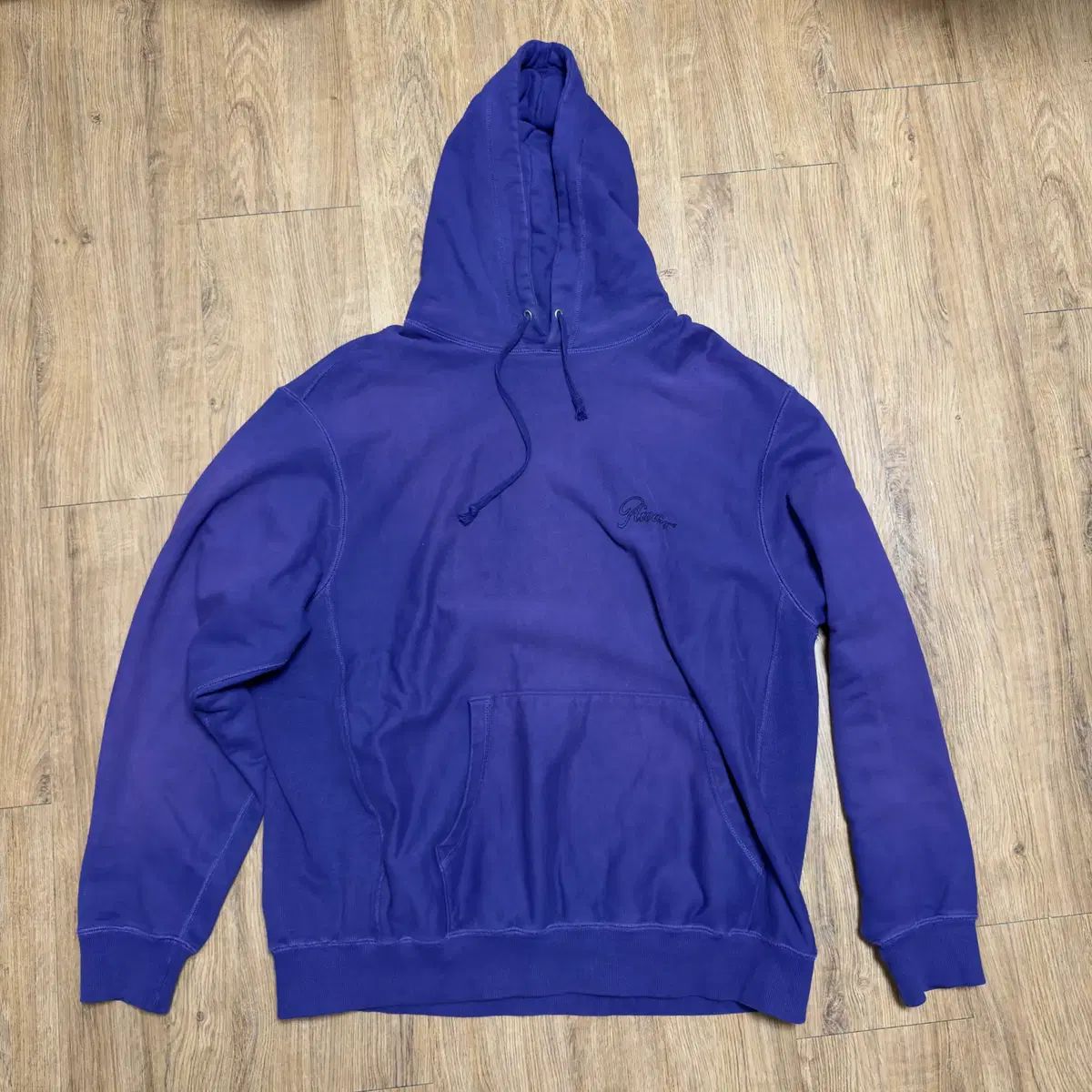 AWAKE NY 썬 BLEACHED WHOODIE PURPLE L