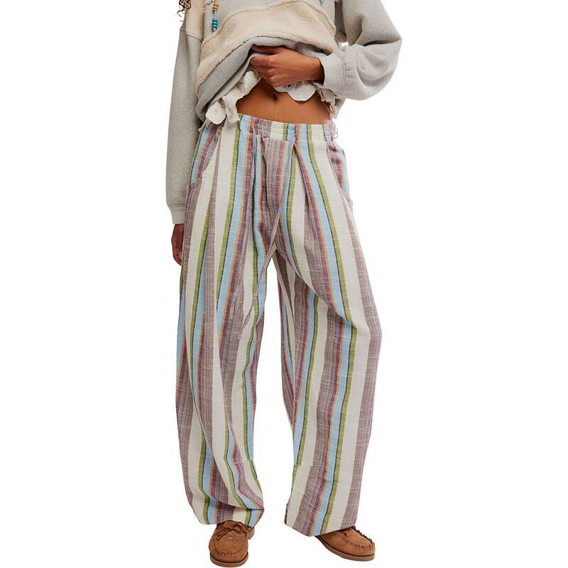 フリーピープル レディース ボトムス カジュアルパンツ Free People Chambers Laid Back Stripe Pant Womens Ivory Combo アイボリー