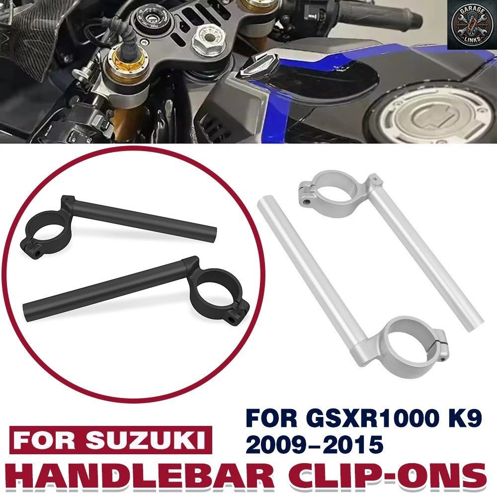 GSXR1000 GSXR-1000 K9 2009-2015 2014 50mm オートバイ用フォークチューブ クリップオンハンドルバー クリップオンハンドルバーグリップ