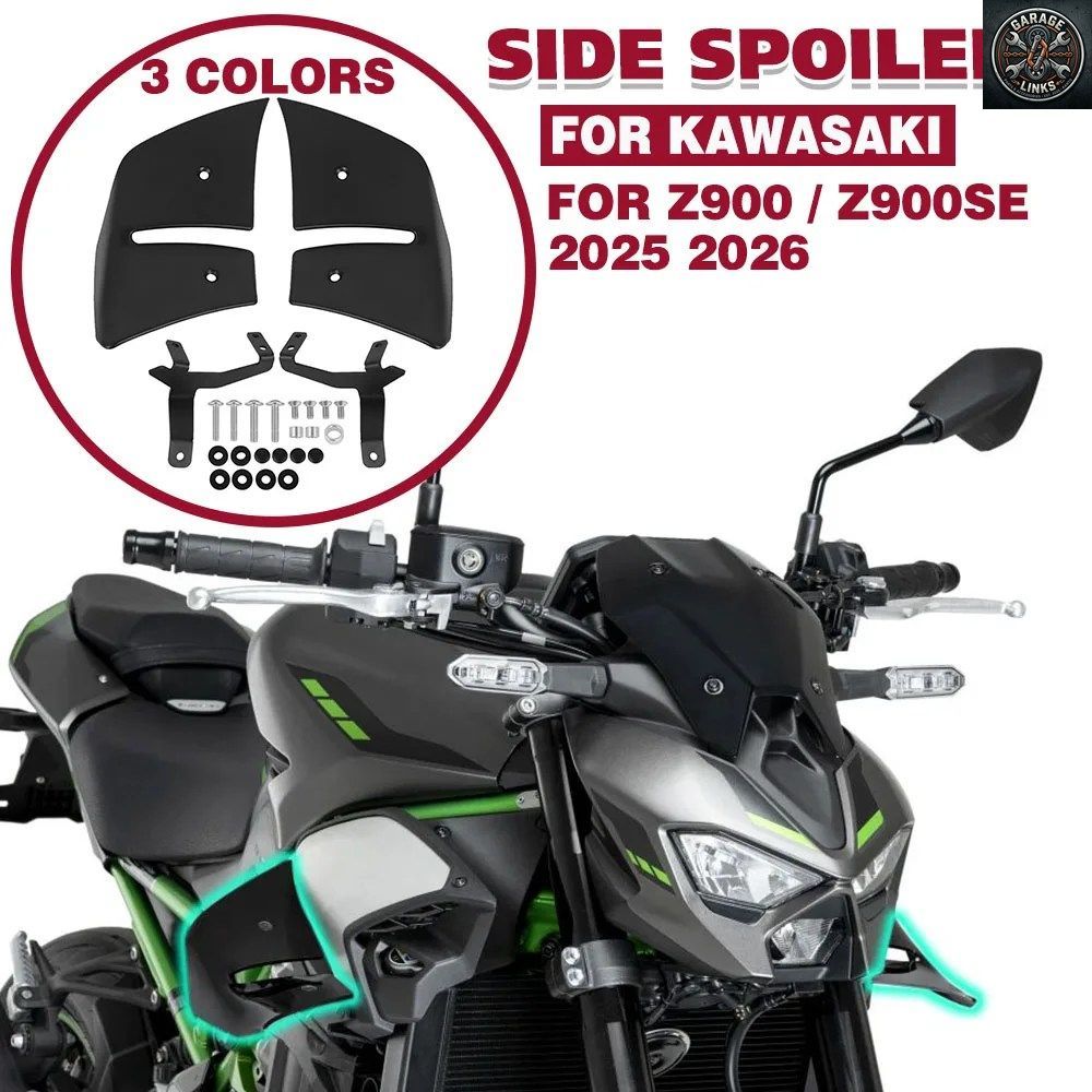 Z900/SE サイドスポイラー ネイキッド ダウンフォース エアロダイナミック ウィンドフェアリング ウィングレット カワサキ SE 2025 2026 モ