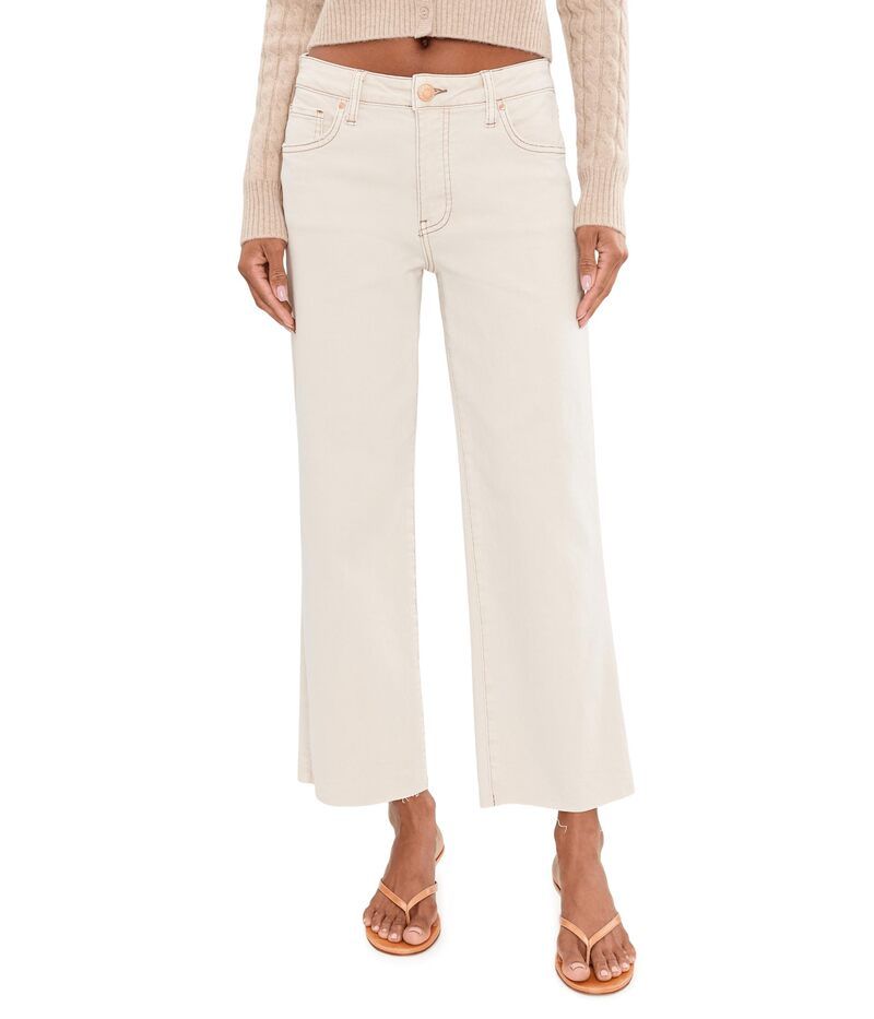 カットフロムザクロス レディース ボトムス デニムパンツ ワイドレッグ KUT from the Kloth Charlotte HighRise Wide Leg With Raw Hem in E