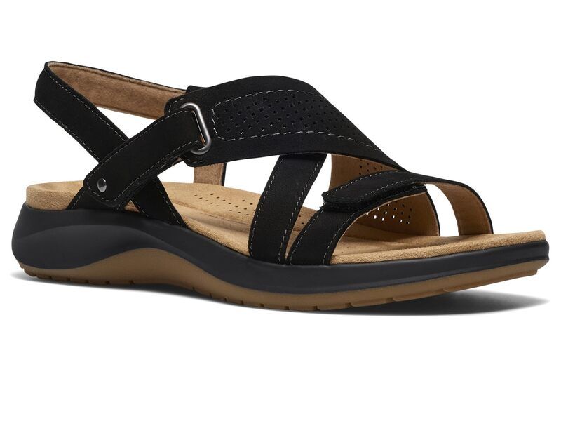 クラークス レディース シューズ サンダル Clarks Maelynn Gem Black Nubuck ブラック