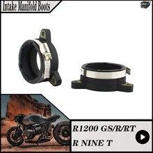 BMW R1200RT R1200GS RNINET RACER用ゴム製スロットルボディ吸気マニホールドブーツ（左右セット、ブラック、1ペア）
