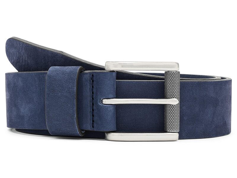 ジョンストンアンドマーフィー メンズ アクセサリー ベルト Johnston Murphy Nubuck Roller Buckle Belt Navy ネイビー