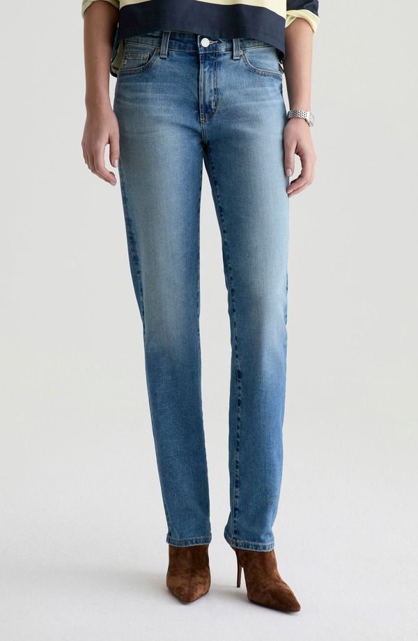 エージー レディース ボトムス デニムパンツ ストレート ローライズ ジーンズ AG Sandra Low Rise Slim Straight Leg Jeans 15 Years Aviator