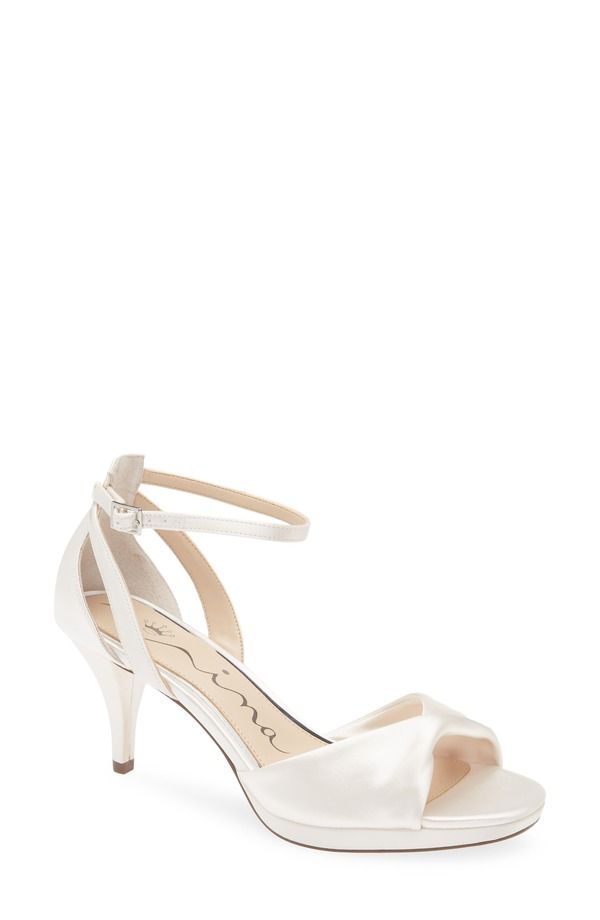 ニナ レディース シューズ ヒール プラットフォーム サンダル アンクル Nina Brizankle Straplatform Sandal Ivory アイボリー