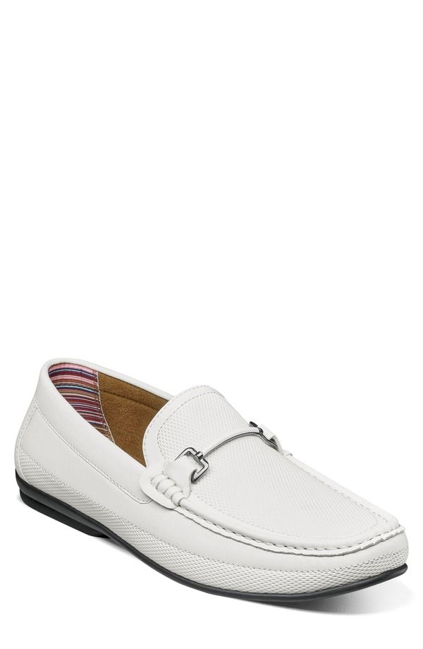 ステイシーアダムス メンズ シューズ ローファー Stacy Adams Colton Bit Loafer White ホワイト