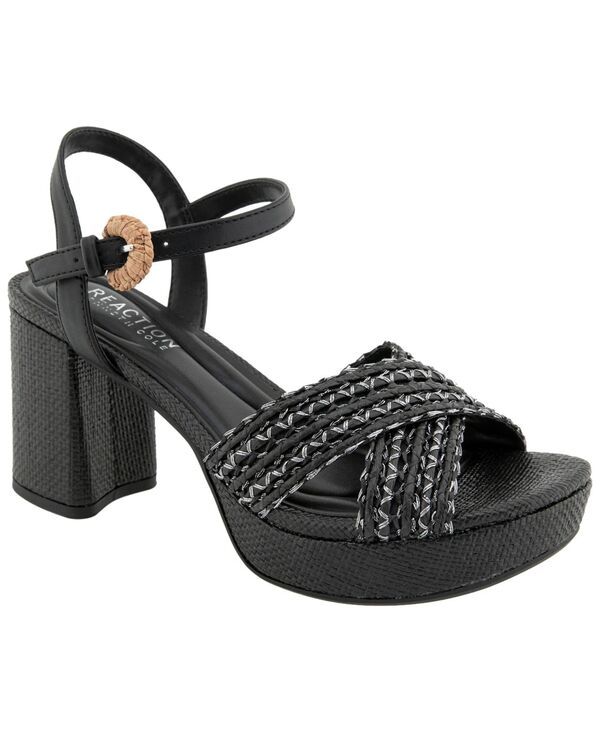 ケネスコール レディース シューズ サンダル プラットフォーム Kenneth Cole Reaction Womens Reeva Platform Dressandals Black Raffia