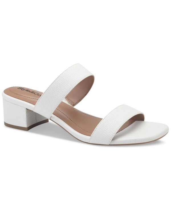 スタイルアンドコー レディース シューズ サンダル ヒール Style Co Victoriaa Double Band Block Heel Dressandals Created for Macy