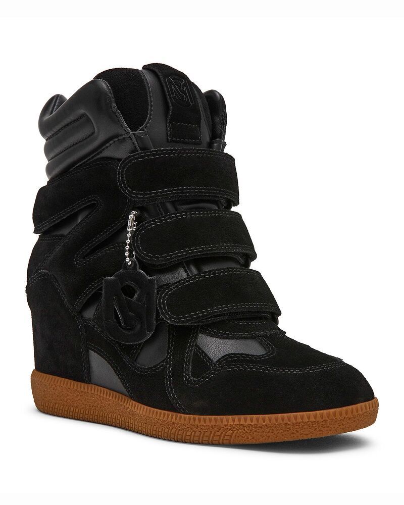 スティーブ マデン レディース シューズ スニーカー STEVE MADDEN Womens Mavis Wedge Sneakers Black Suede ブラック
