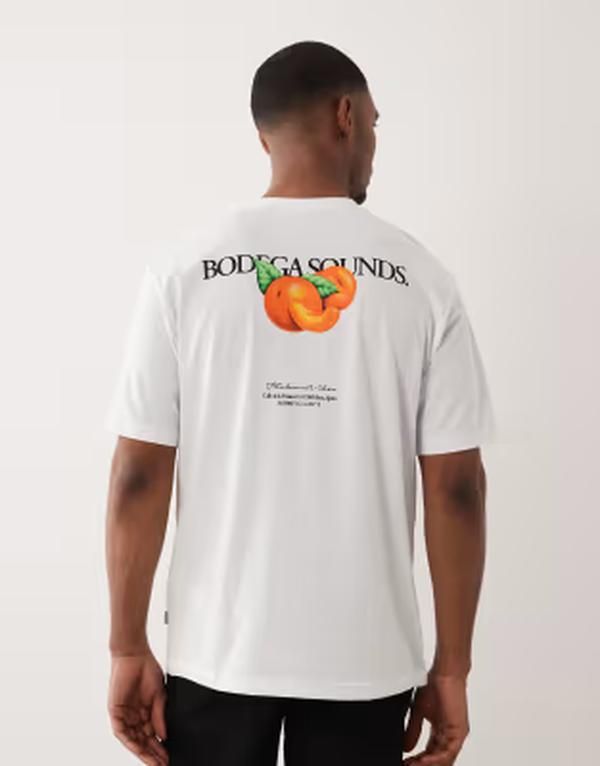オンリーアンドサンズ メンズ トップス Tシャツ プリント ONLY SONS oversized tshirt with Bodega Sounds back and chest print Bri