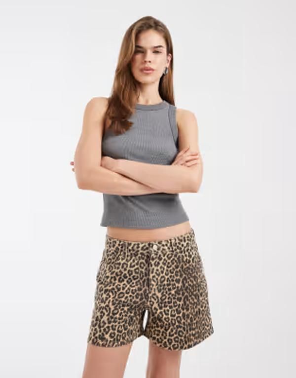 ヴェロモーダ レディース ボトムス ハーフパンツ・ショーツ プリント ショートパンツ デニム Vero Moda Tessa mid rise loose fit denim shorts inatu