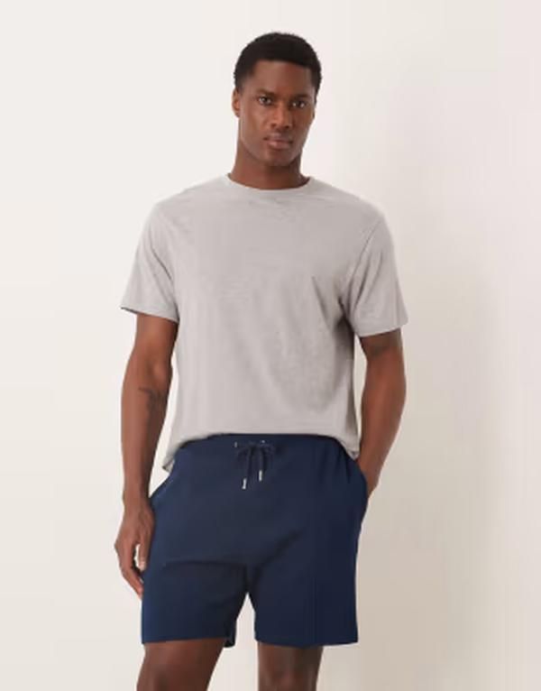 エイソス メンズ ボトムス ハーフパンツ・ショーツ スリムフィット ショートパンツ ニット ジャージー ASOS DESIGN slim fit waffle knit jersey shorts w