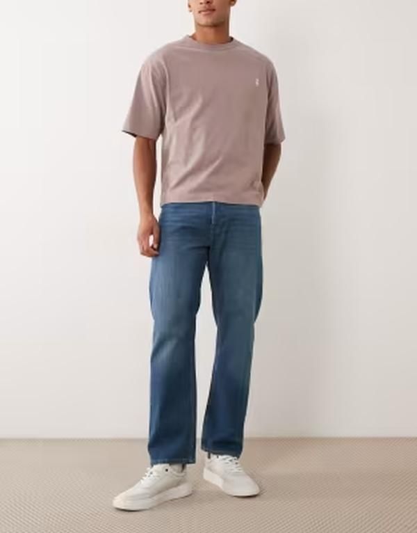 ジャック アンド ジョーンズ メンズ ボトムス デニムパンツ ジーンズ Jack Jones Christraight fit jeans in dark Blue Denim デニム