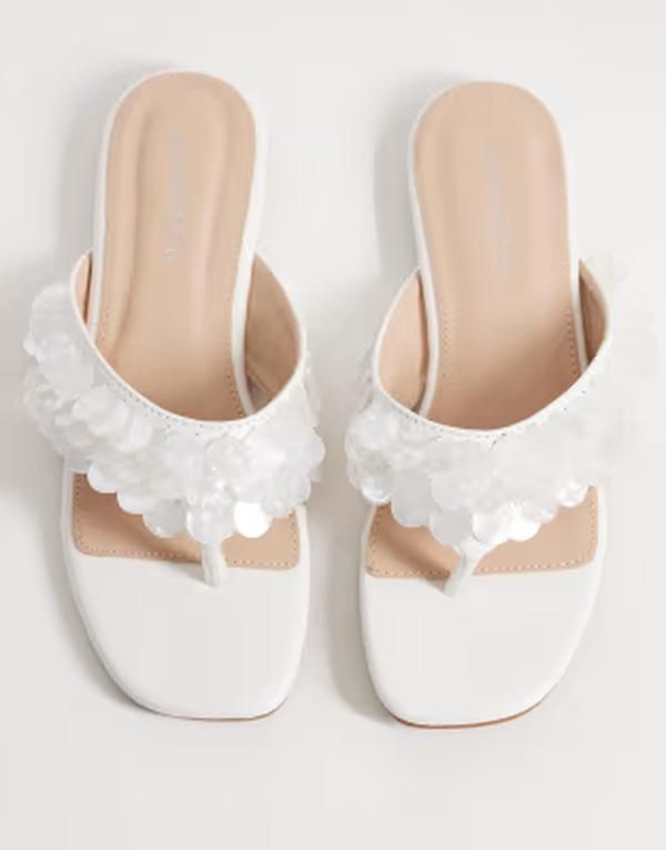 グラマラス レディース シューズ サンダル Glamorous flip flops with shell Offwhite オフホワイト