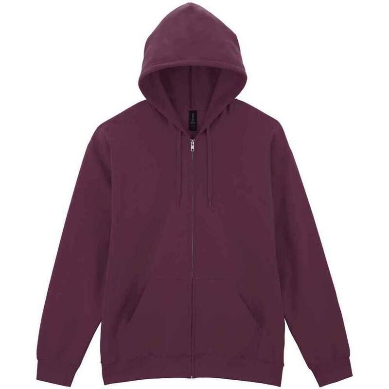 ギルダン レディース アウター ニット・セーター フリース パーカー Gildan Mensoftstyle Fleece Midweight Full Zip Hoodie Maroon マルーン