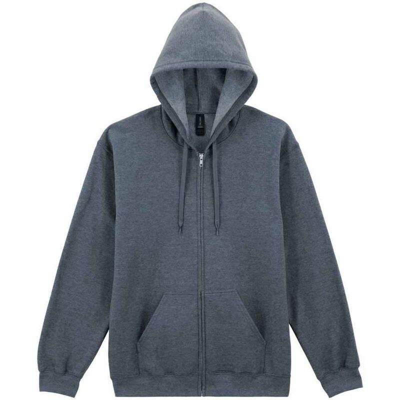 ギルダン レディース アウター ニット・セーター フリース パーカー Gildan Mensoftstyle Fleece Midweight Full Zip Hoodie Dark Heather