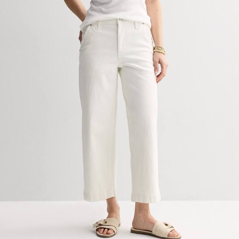 ソノマ レディース ボトムス デニムパンツ アンクル ジーンズ Womensonoma Goods For Life High Rise Trouser Ankle Jeans White ホワイト