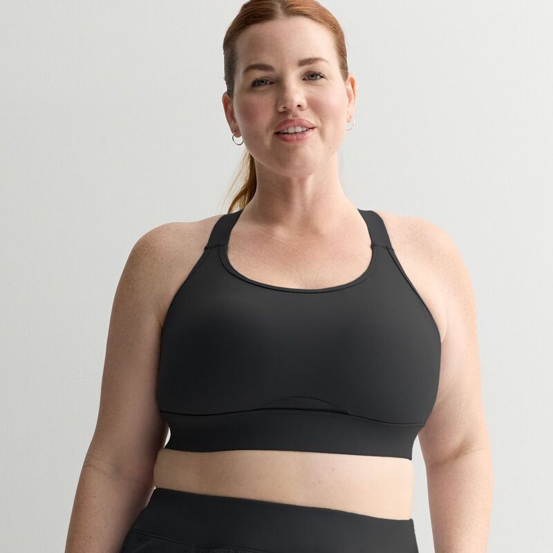 Tek Gear レディース アンダーウェア ブラジャー プラスサイズ Plusize Tek Gear High Impact Sports Bra Mineral Black ブラック