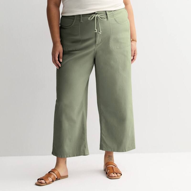 ソノマ レディース ボトムス カジュアルパンツ ワイドレッグ プラスサイズ アンクル Plusize Sonoma Goods For Life High Rise Wide Leg Ankle Pa