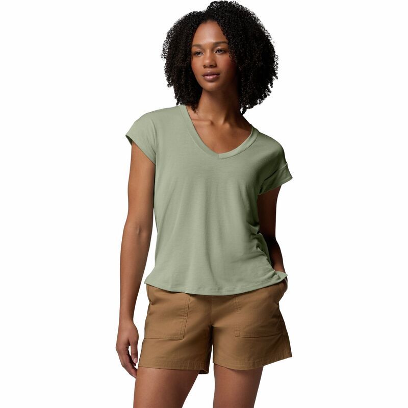 コロンビア レディース トップス Tシャツ Vネック Womens Columbia VNeck Short Sleeve Tee Safari