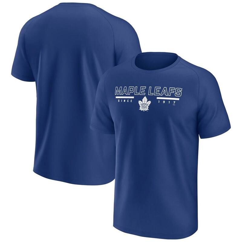 ファナティクス レディース トップス Tシャツ Mens Fanatics Blue Toronto Mapleafs Established Raglan TShirt Mpl Blue ブルー