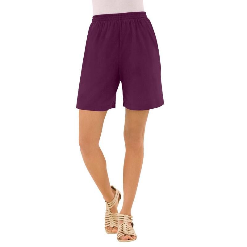 ロアマンズ レディース ボトムス ハーフパンツ・ショーツ プラスサイズ プチ ニット Roamans Womens Plusize Petite Plusize Soft Knit PullOn Sh