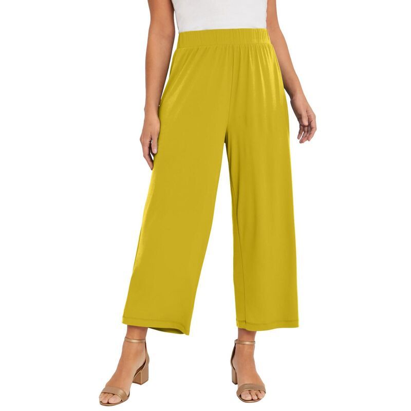 ジェシカロンドン レディース ボトムス カジュアルパンツ ワイドレッグ プラスサイズ ニット Jessica London Womens Plusize Stretch Knit Wide Leg C