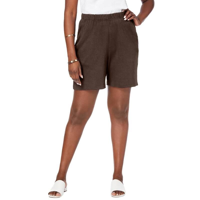 ジェシカロンドン レディース ボトムス ハーフパンツ・ショーツ プラスサイズ ショートパンツ ニット Jessica London Womens Plusize Soft Ease Knit Shor