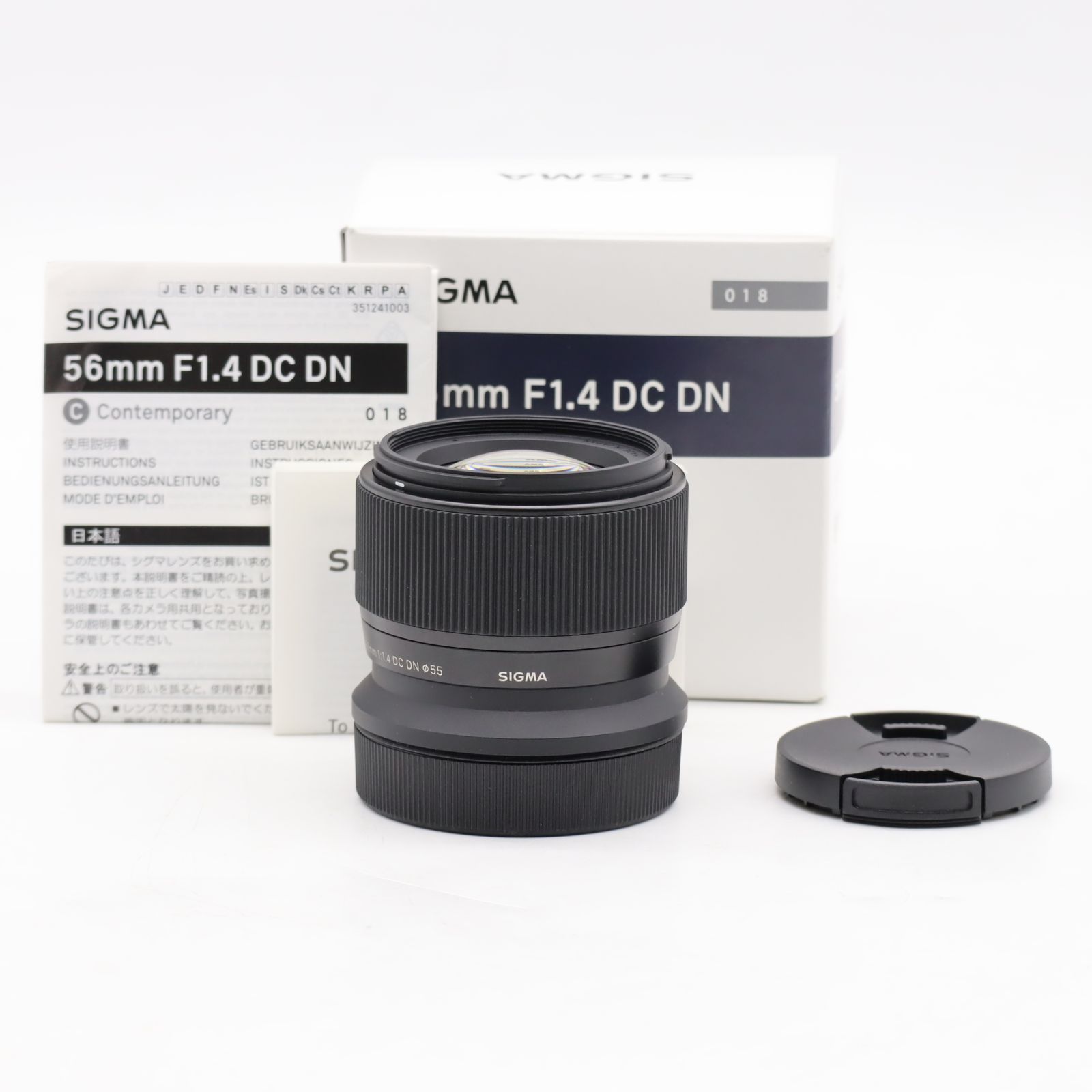 SIGMA Contemporary 56mm F1.4 DC DN キヤノンRF用｜APS-C対応 単焦点望遠レンズ｜大口径F1.4・高解像・美しいボケ ポートレート向け シグマ【中古】