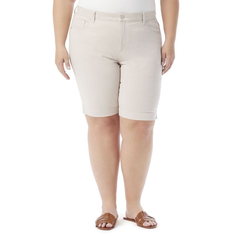 グロリアバンデービルト レディース ボトムス ハーフパンツ・ショーツ プラスサイズ ショートパンツ Plusize Gloria Vanderbilt Amanda Bermuda Shortston