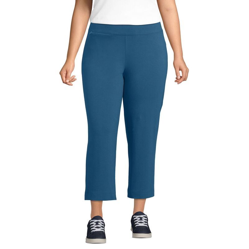 ランズエンド レディース ボトムス カジュアルパンツ プラスサイズ Plusize Lands End Starfish MidRiselasticWaist PullOn Cropants Even