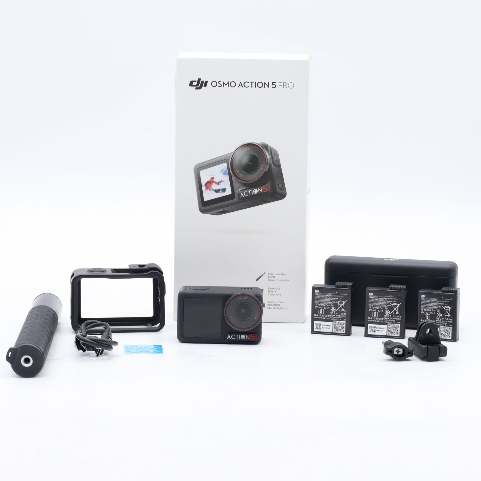 DJI Osmo Action 5 Pro アドベンチャーコンボ｜4K対応 アクションカメラ｜強力手ブレ補正・防水・Vlog／アウトドア撮影向け【中古】