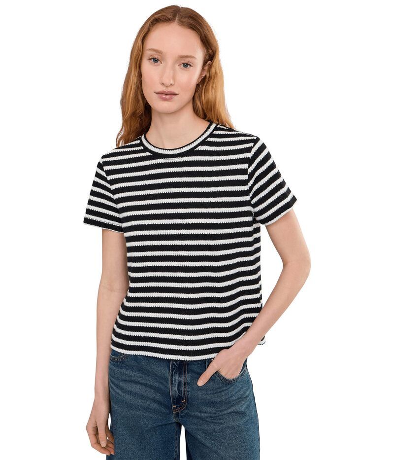 サンクチュアリー レディース トップス シャツ Sanctuary Perfectextured Tee BlackChalk Str チョーク
