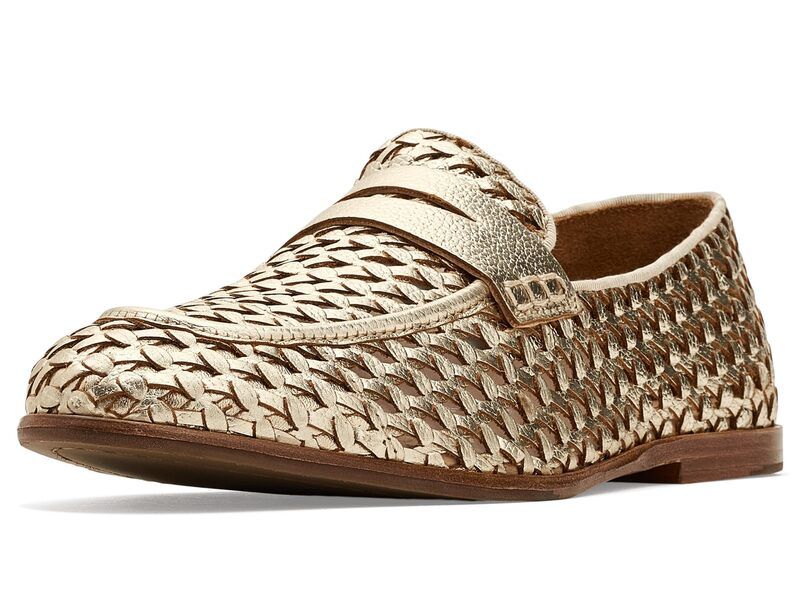 フライ レディース シューズ スリッポン・ローファー Frye Faith Woven Loafers Gold ゴールド