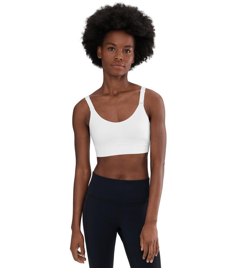 アンダーアーマー レディース アンダーウェア ブラジャー Under Armour Infinity Mid Impact Sports Bra WhiteWhite ホワイト