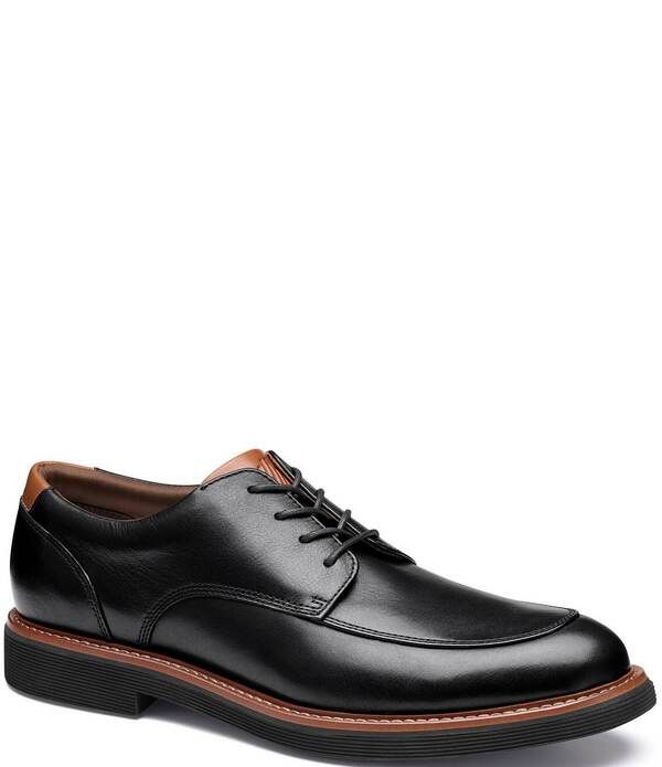 ジョンストンアンドマーフィー メンズ シューズ オックスフォード レザー Johnston Murphy Mens Tyson Leather Moc Toe Oxfords Black ブラック