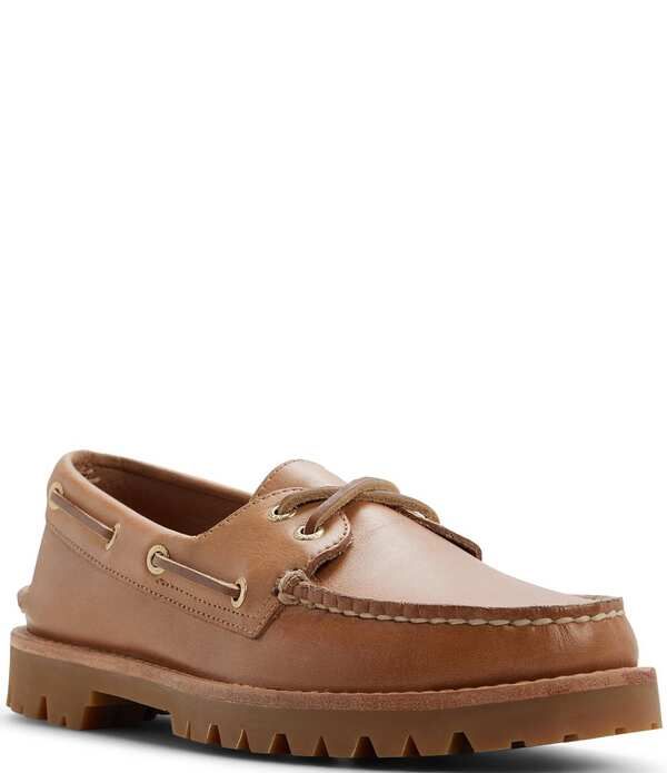 スペリー レディース シューズ スリッポン・ローファー レザー Sperry Womens AO 2Eye Low Lug Leather Boat Shoes Tan タン