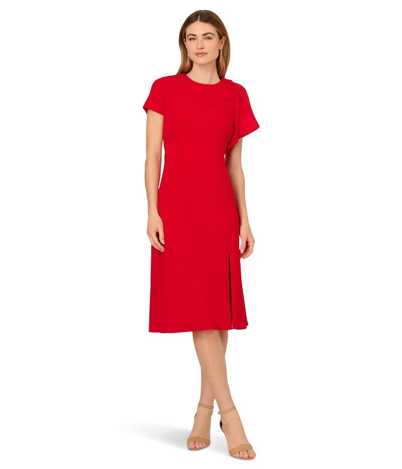 アドリアナ パペル レディース トップス ワンピース フリル ミディ Adrianna Papell Ruffle Bodice Midi Dress Hot Pepper