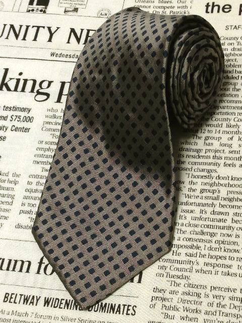 アルマーニ コレツィオーニ Armani Collezioni コレッツィオーニ 美品 微光沢 ネクタイ イタリア製 シルク100% ブロックドット柄 ミックス Z-006293 ゆうパケット