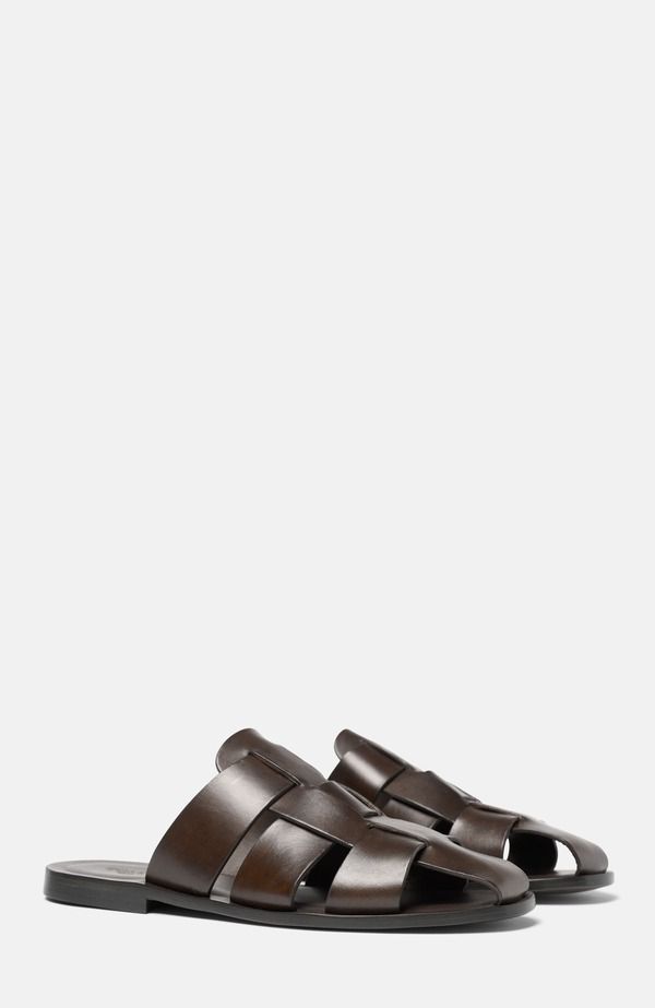 スカロッソ メンズ シューズ サンダル SCAROSSO Perseo Sandals Brown Calf ブラウン