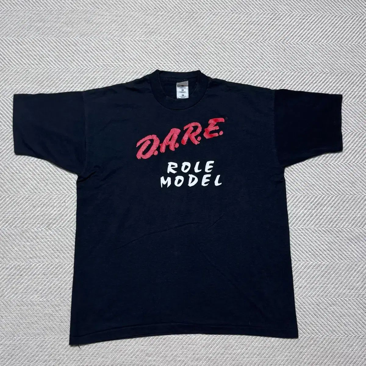 (XL) 90s ヴィンテージ DARE ブラック Tシャツ WHO フルーツ 3