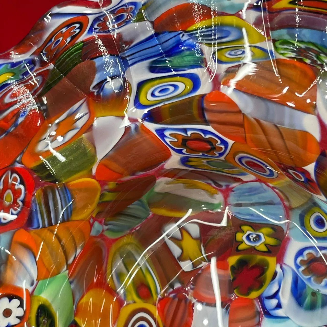 MURANO ムラーノ ベネチアンガラス ミルフィオリ アートボウル 小皿
