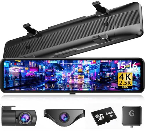 R★Changer ドライブレコーダー ミラー型 分離 【前方4K／後方2.5K&11インチ分離型】 ズーム機能 フロントカメラ分離式 GPS搭載 Type-C電源 上下+左右画像逆転可 バック連動 24時間駐車監視 バック連動 フロントカメ 4c01afd6