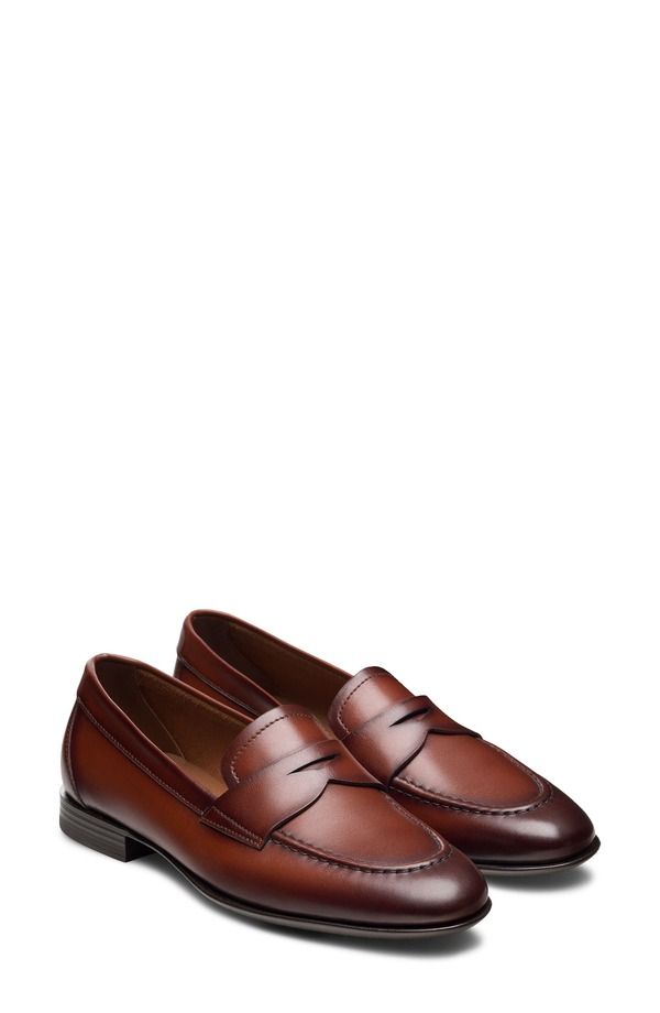 マグナーニ レディース シューズ スリッポン・ローファー Magnanni Sonya Penny Loafer Cognac