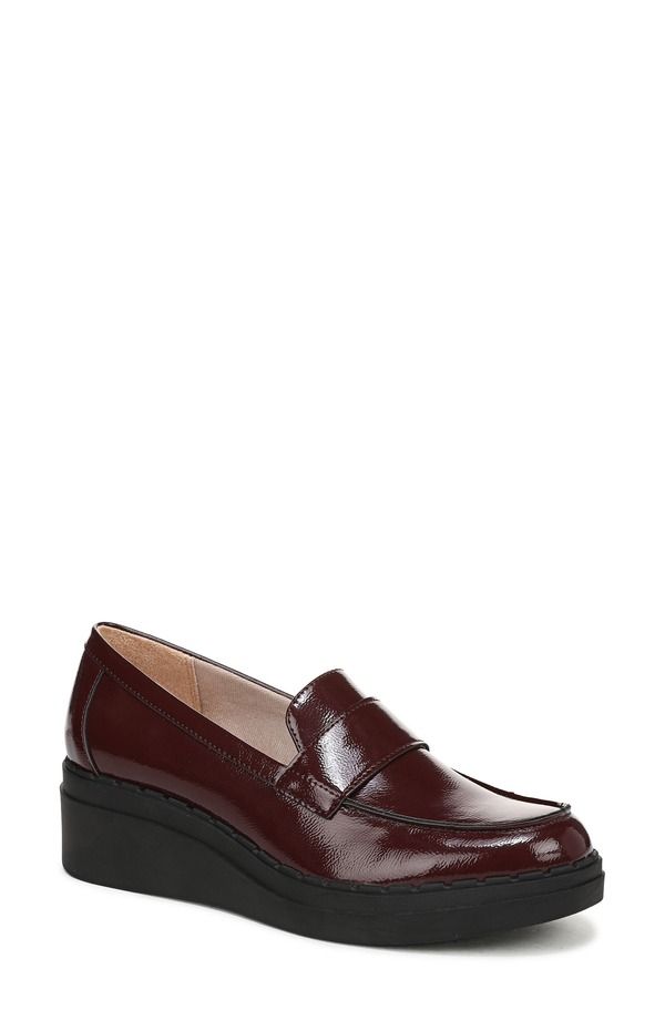 ライフストライド レディース シューズ スリッポン・ローファー プラットフォーム LifeStride Dolce Platform Wedge Loafer California Wine Red