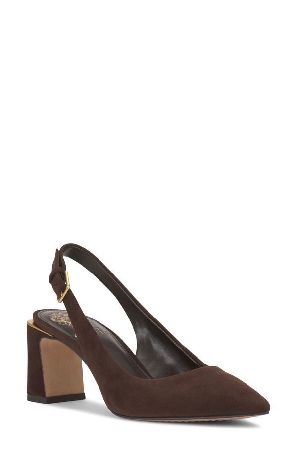 ヴィンスカムート レディース シューズ パンプス Vince Camuto Hamden Pointed Toe Slingback Pump Brownie