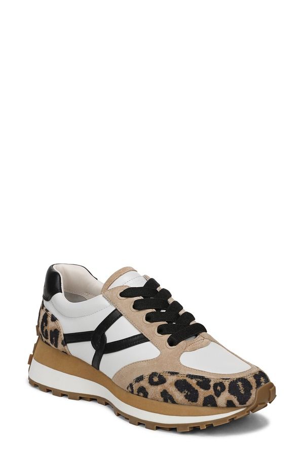 ヴェロニカ ベアード レディース シューズ スニーカー コントラスト Veronica Beard Valentina Leopard Contrast Sneaker Leopard Sand Bl