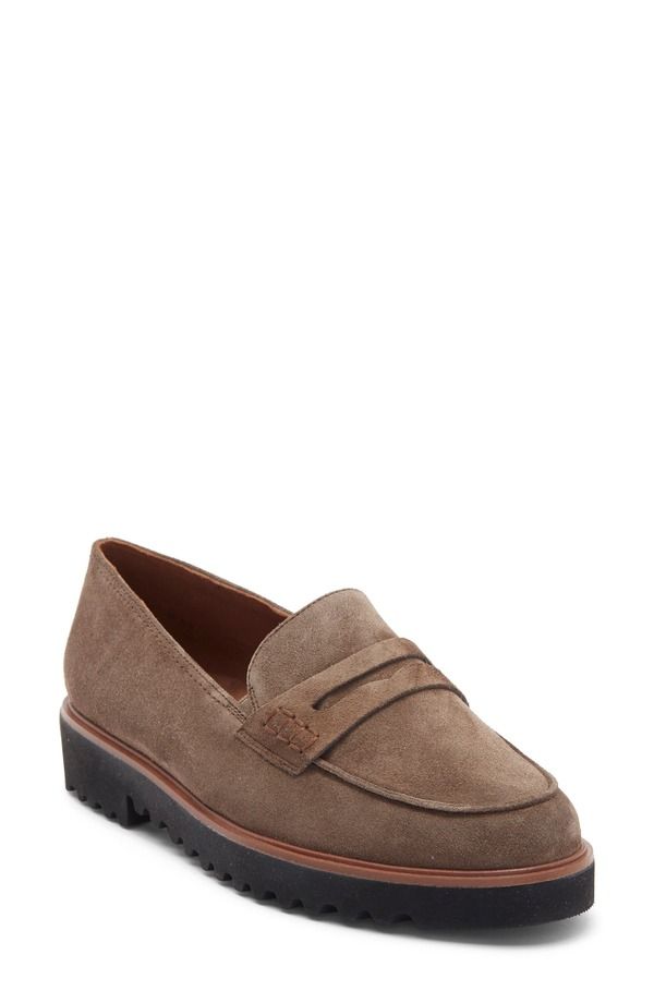 ポール・グリーン レディース シューズ スリッポン・ローファー Paul Green Carmelug Penny Loafer Earth Soft Suede