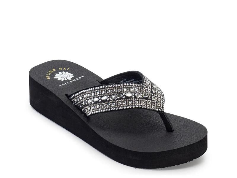 イエローボックス レディース シューズ サンダル Yellow BoxLaiken Wedge Sandal Black ブラック